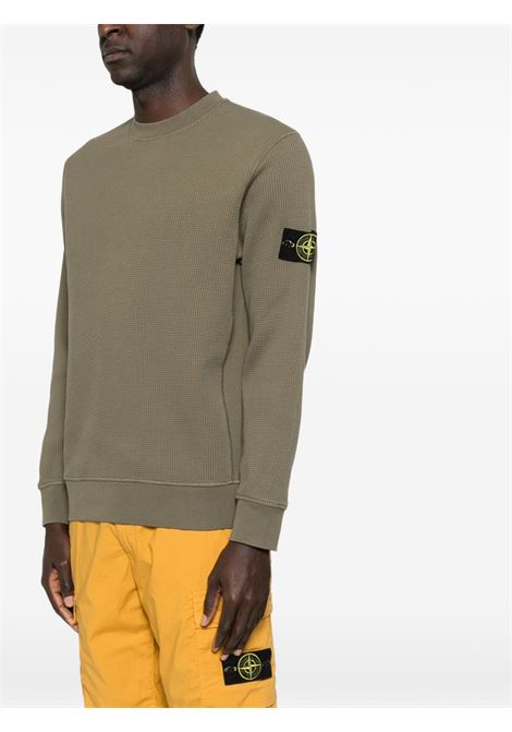 felpa 6100056 uomo verde militare STONE ISLAND | L1S15 6100056 S0044V005G